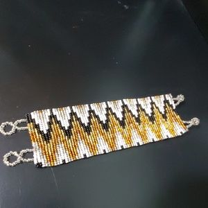Beaded cuff bracelet